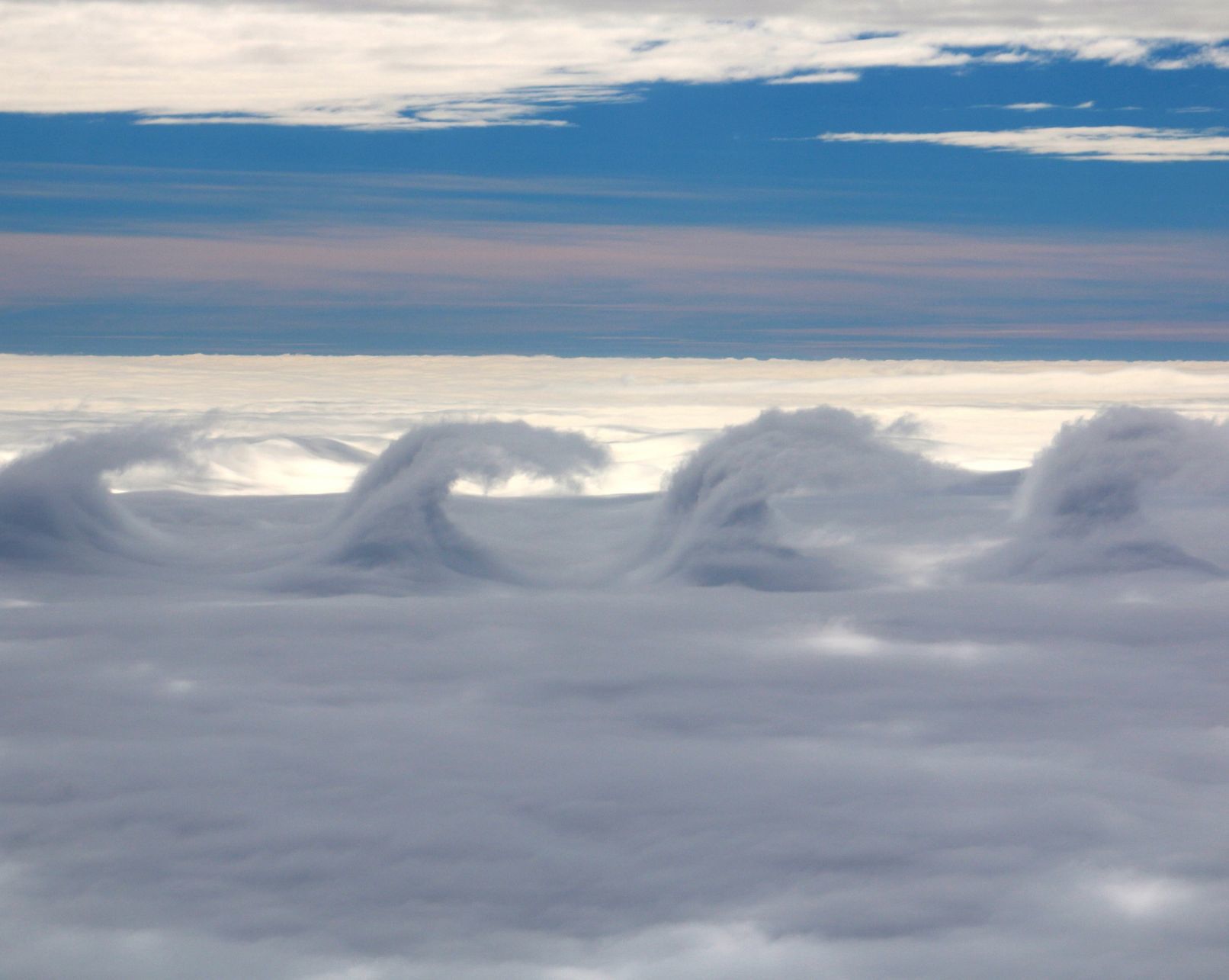 3rd Place: Kelvin-Helmholtz instability between cloud layers